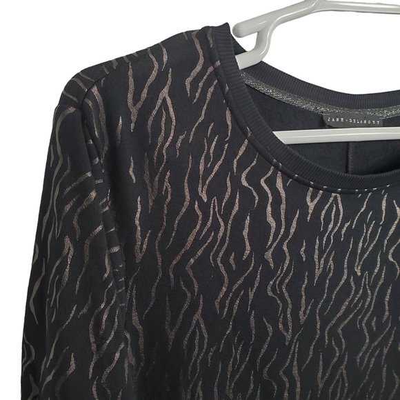 Jane + Delancey Size 1X Sweater Super Soft Jersey Knit Fleece Lined Shimmer Blac - Picture 6 of 9